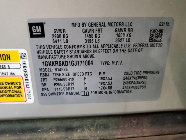 1GKKRSKD1GJ171004 GMC Acadia Slt-2
