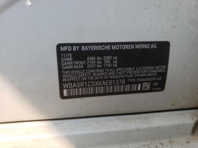 WBA5R1C5XKAE81378 BMW 330I