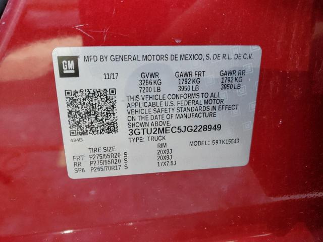 3GTU2MEC5JG228949 GMC Sierra K1500 Sle