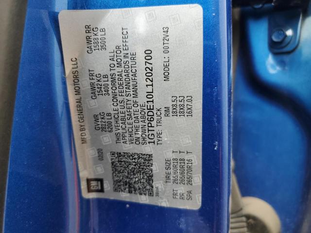 1GTP6DE10L1202700 GMC CANYON SLT