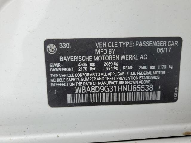 WBA8D9G31HNU65538 BMW 330 XI