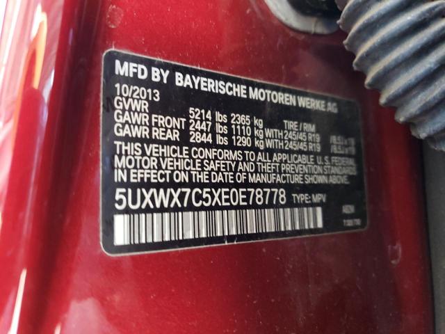 5UXWX7C5XE0E78778 BMW X3 Xdrive35i