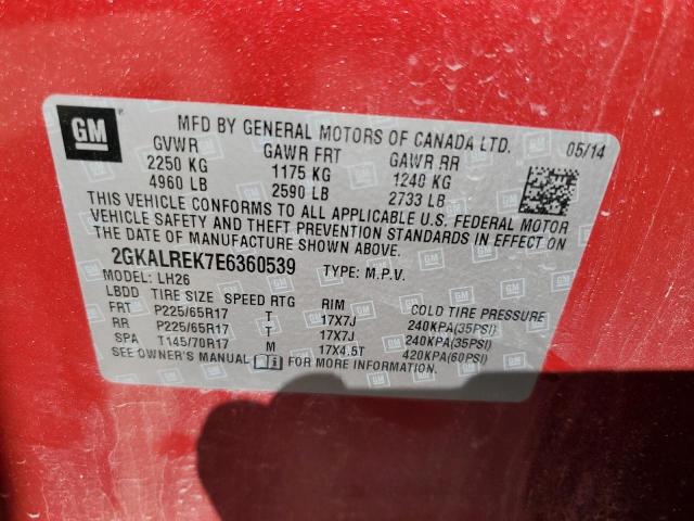 2GKALREK7E6360539 GMC Terrain Sle