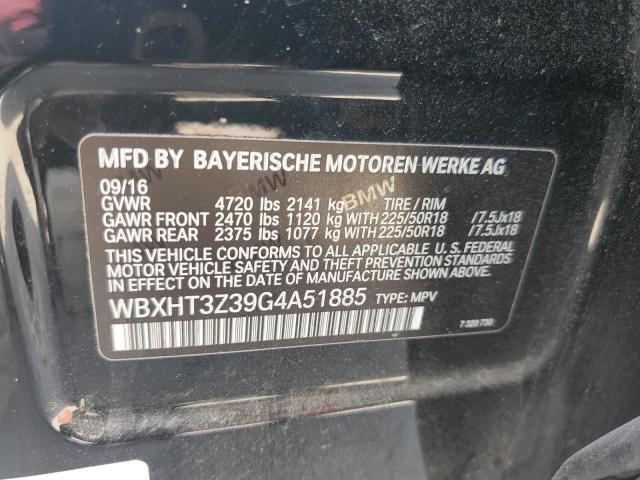 WBXHT3Z39G4A51885 BMW X1 Xdrive28i
