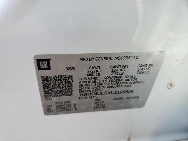 1GKKNULSXLZ180526 GMC ACADIA SLT