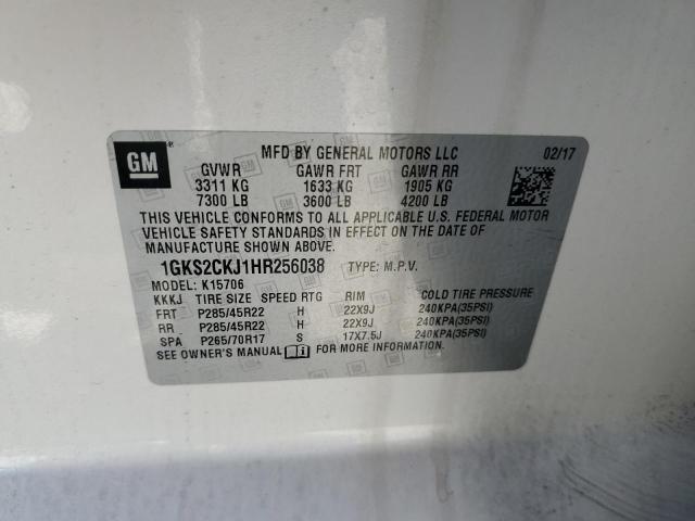1GKS2CKJ1HR256038 GMC YUKON DENALI