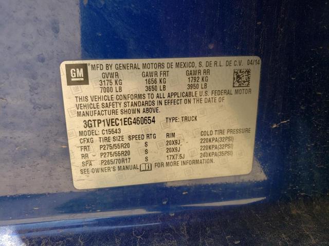 3GTP1VEC1EG460654 GMC Sierra C1500 Slt