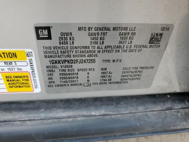 1GKKVPKD2FJ247255 GMC ACADIA SLE