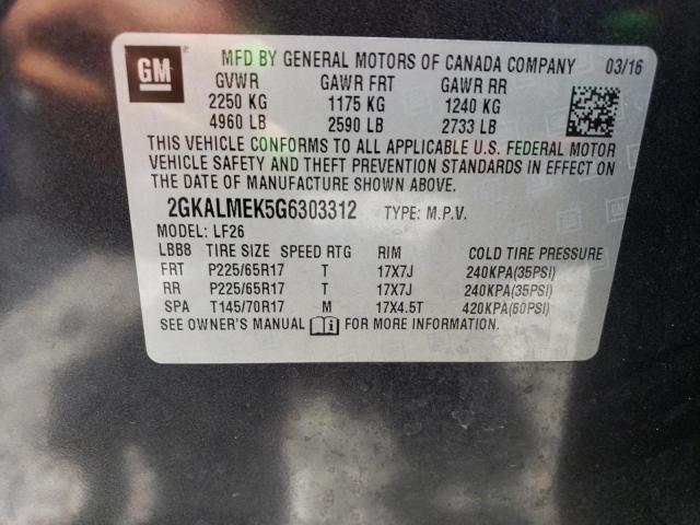 2GKALMEK5G6303312 GMC Terrain Sle