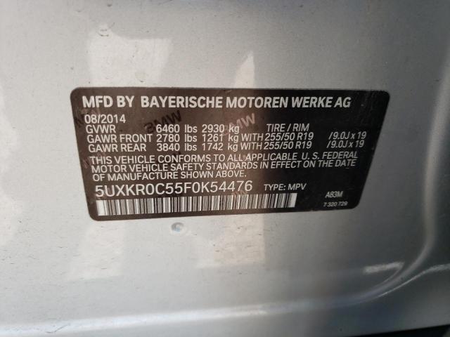 5UXKR0C55F0K54476 BMW X5 Xdrive35i