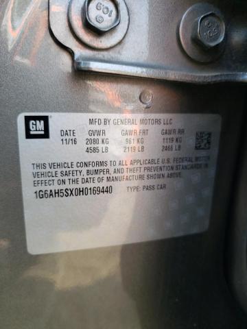 1G6AH5SX0H0169440 Cadillac ATS LUXURY