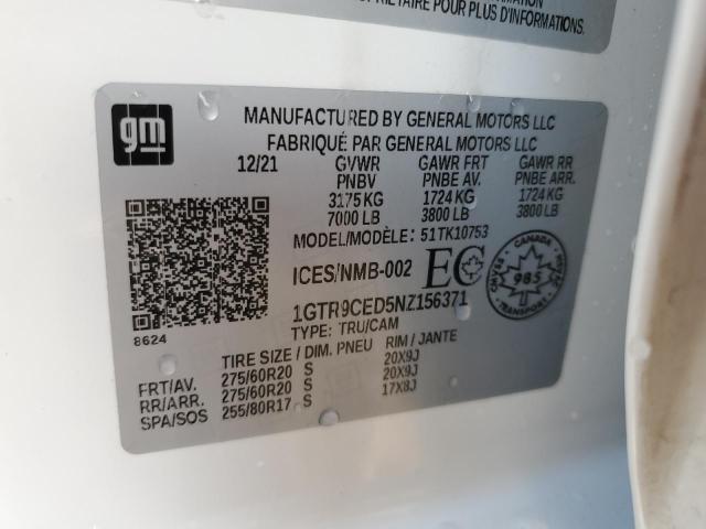 1GTR9CED5NZ156371 GMC Sierra Limited K1500 Elevation