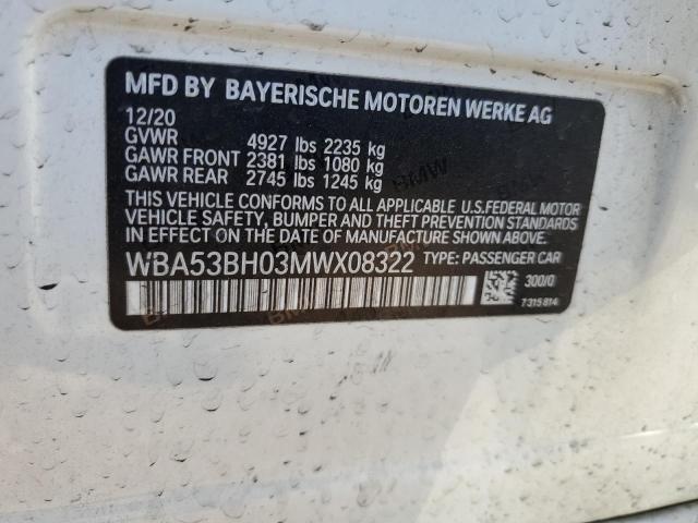 WBA53BH03MWX08322 BMW 530 I
