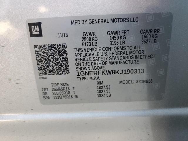 1GNERFKW8KJ190313 Chevrolet TRAVERSE L