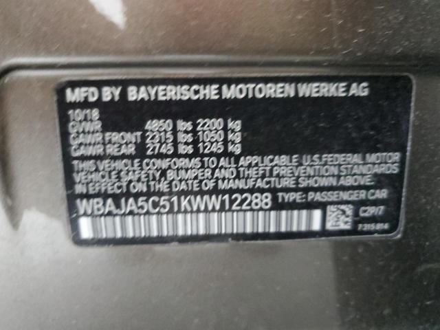 WBAJA5C51KWW12288 BMW 530 I