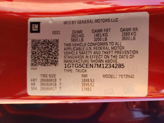 1GTG5CEN7M1234285 GMC Canyon Elevation