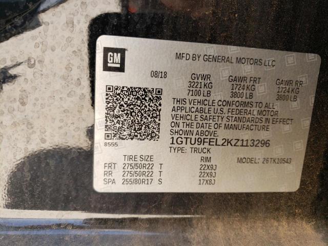 1GTU9FEL2KZ113296 GMC Sierra K1500 Denali