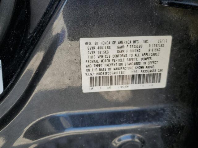 19UDE2F35GA011601 Acura Ilx Base Watch Plus