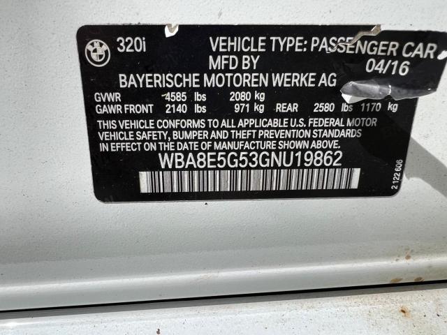 WBA8E5G53GNU19862 BMW 320 XI