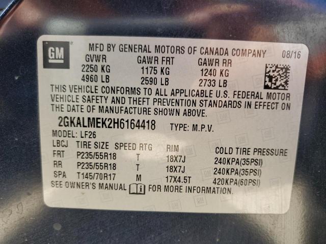2GKALMEK2H6164418 GMC Terrain Sle