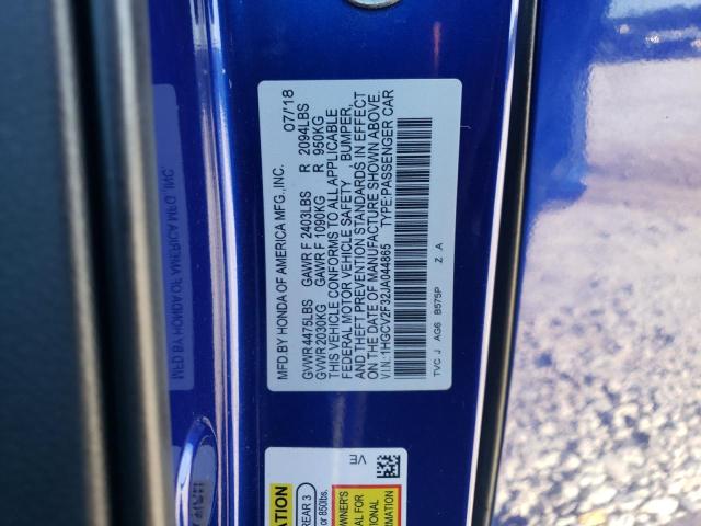 1HGCV2F32JA044865 Honda Accord Sport