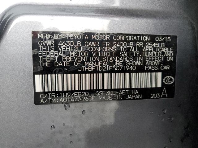 JTHBF1D21F5071940 Lexus IS 250