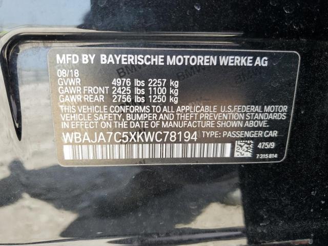 WBAJA7C5XKWC78194 BMW 530 XI