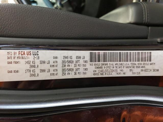 1C4RDJDG5JC324151 Dodge DURANGO GT