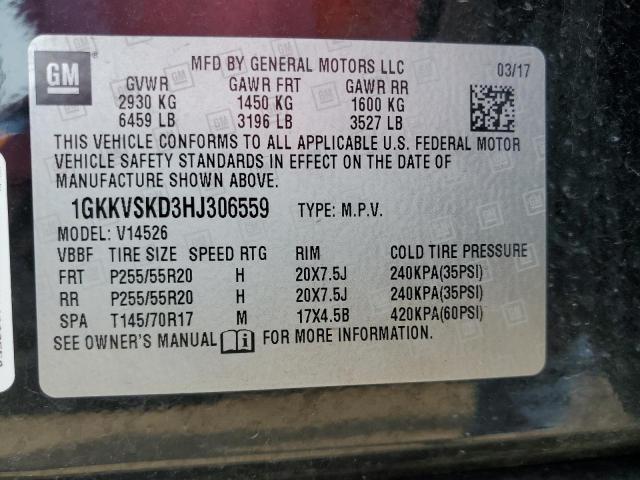 1GKKVSKD3HJ306559 GMC Acadia Limited Slt-2