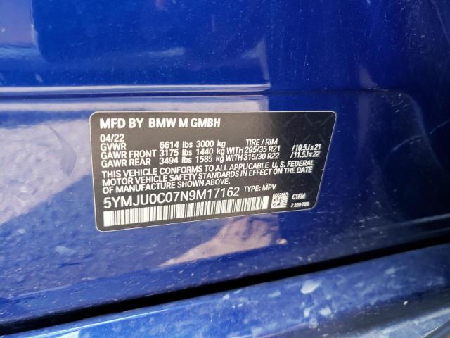 5YMJU0C07N9M17162 BMW X5 M