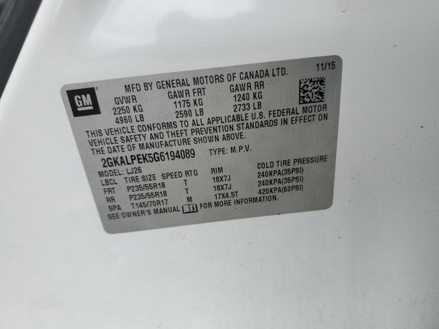 2GKALPEK5G6194089 GMC Terrain Slt