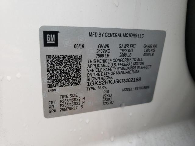 1GKS2HKJ5KR402168 GMC YUKON XL DENALI
