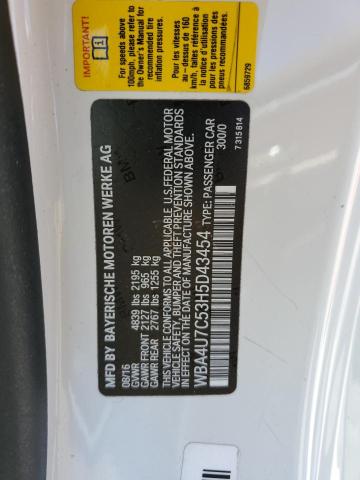 WBA4U7C53H5D43454 BMW 430I