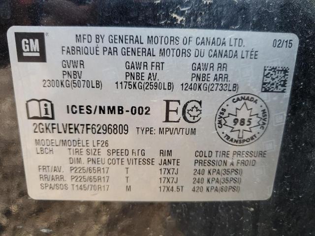 2GKFLVEK7F6296809 GMC lea - flex fuel (gas/alc), aluminum, ho,