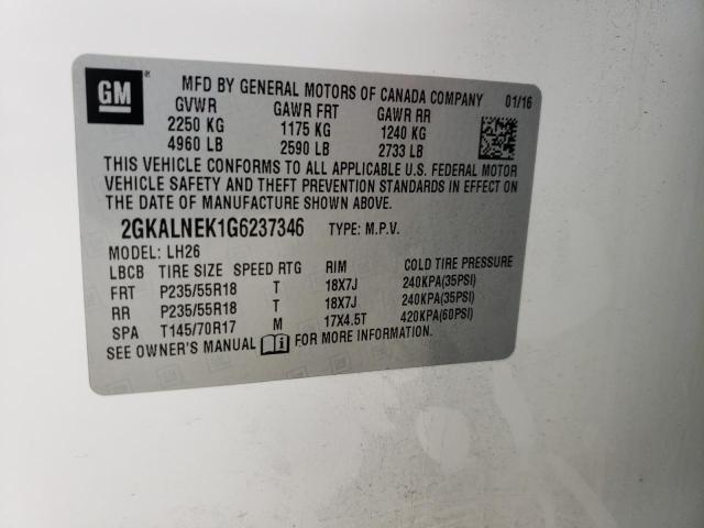 2GKALNEK1G6237346 GMC Terrain Sle