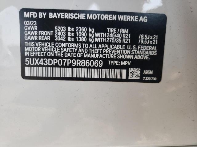 5UX43DP07P9R86069 BMW X3 Sdrive30i