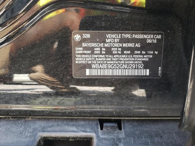 WBA8E9G52GNU29192 BMW 328 I Sulev