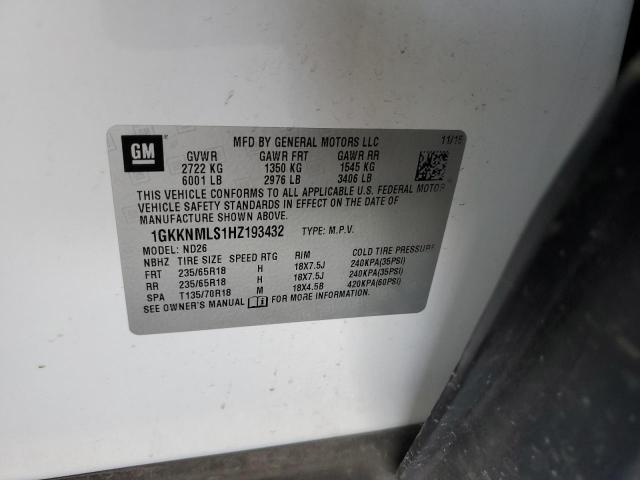 1GKKNMLS1HZ193432 GMC Acadia Slt-1
