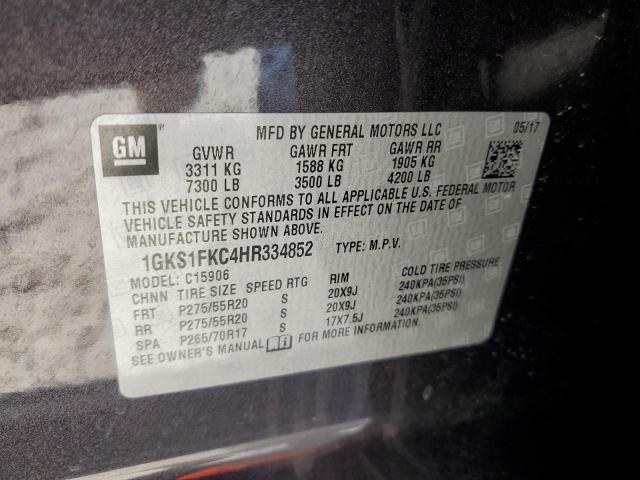 1GKS1FKC4HR334852 GMC Yukon Xl C1500 Sle