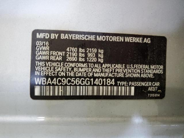 WBA4C9C56GG140184 BMW 428 Xi Gran Coupe Sulev