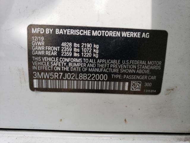 3MW5R7J02L8B22000 BMW 330XI