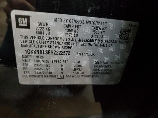 1GKKNXLS8HZ222572 GMC Acadia Denali