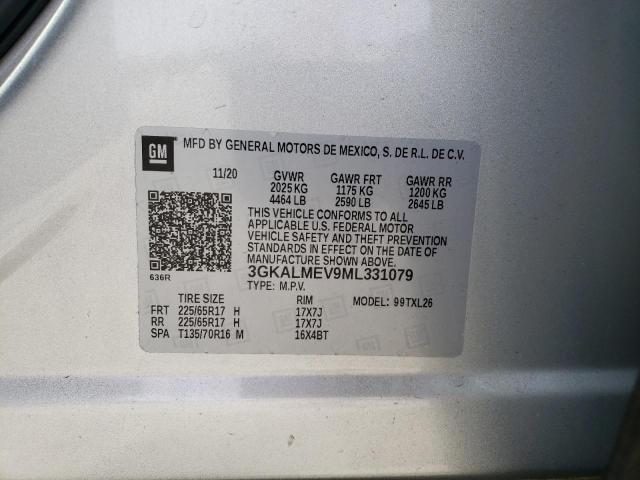 3GKALMEV9ML331079 GMC Terrain Sle
