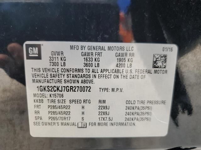 1GKS2CKJ7GR270072 GMC YUKON DENALI