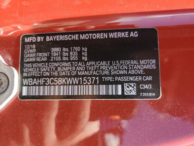 WBAHF3C58KWW15371 BMW Z4 Sdrive30i