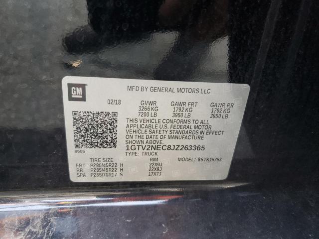 1GTV2NEC8JZ263365 GMC Sierra K1500 Slt