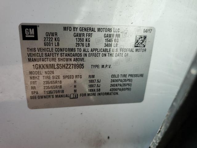 1GKKNMLS5HZ278905 GMC Acadia Slt-1