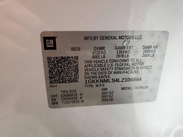 1GKKNMLS4LZ106664 GMC ACADIA SLT