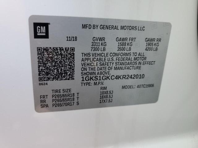 1GKS1GKC4KR242010 GMC Yukon Xl C1500 Slt