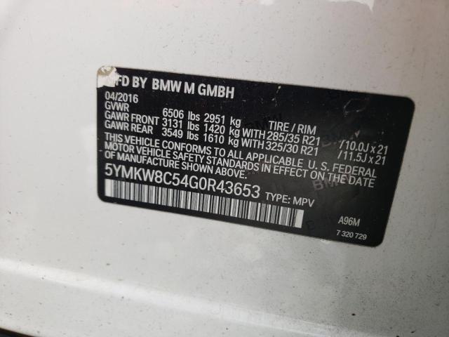 5YMKW8C54G0R43653 BMW X6 M